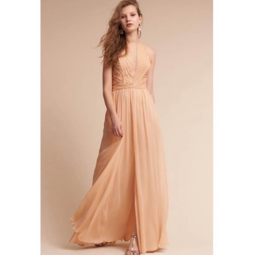 Anthropologie BHLDN Aurelie Dress in Almond Size 14